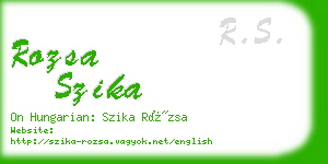 rozsa szika business card